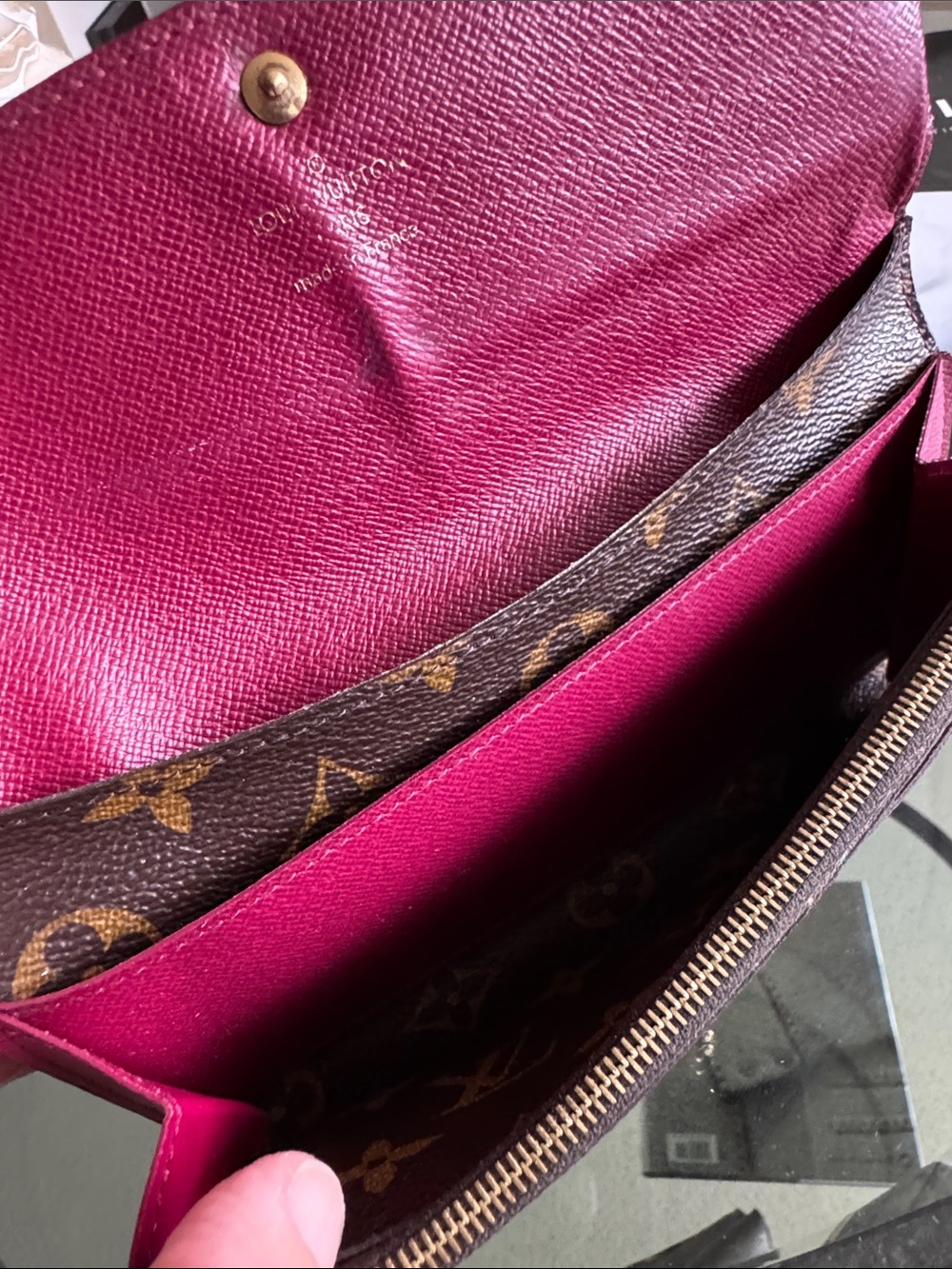 Louis Vuitton Monogram Canvas Brown & Gold Flap Wallet - Picture 7 of 11